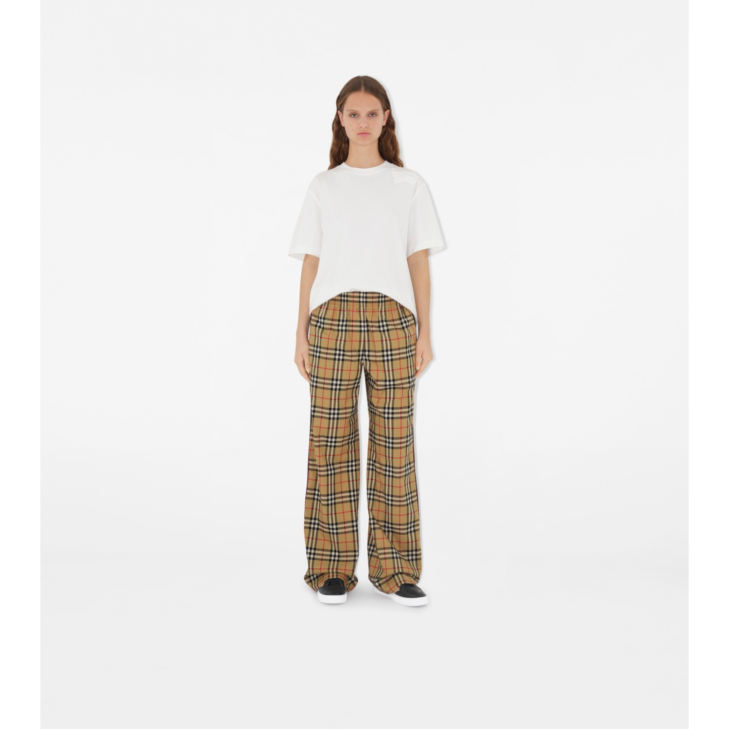 Check Stretch Cotton Trousers - thumbnail 2
