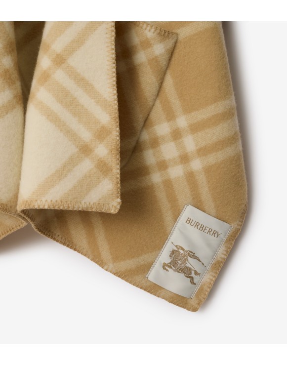 Cape réversible en laine Check