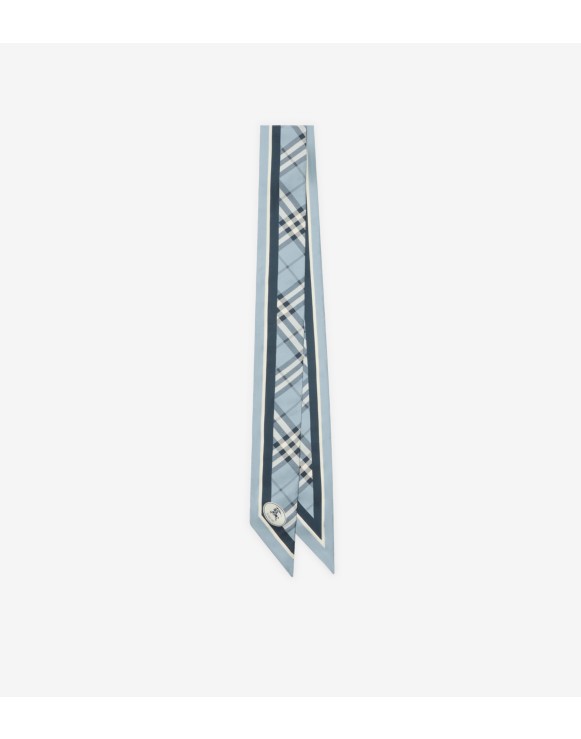 Skinny Check Silk Scarf
