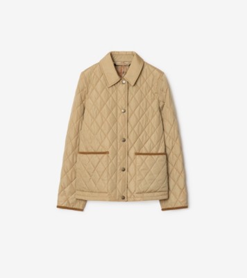 ジャケット DORSET QUILTED NYLON JACKET Quilted Nylon Jacket in Flax/sand - Women | Burberry® Official