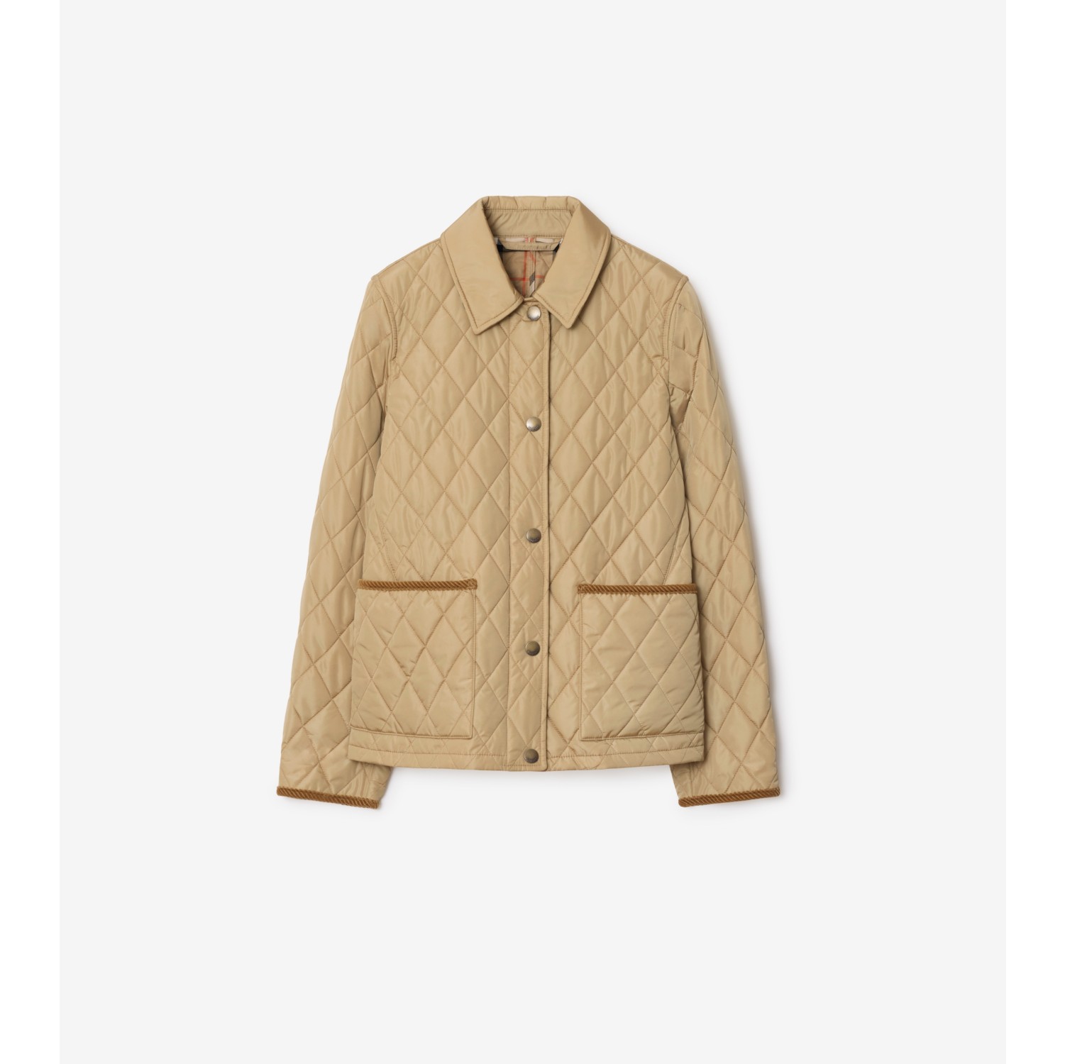 【BURBERRY】Quilted Nylon Jacket Quilted Nylon Overshirt in Shale - Men | Burberry® Official