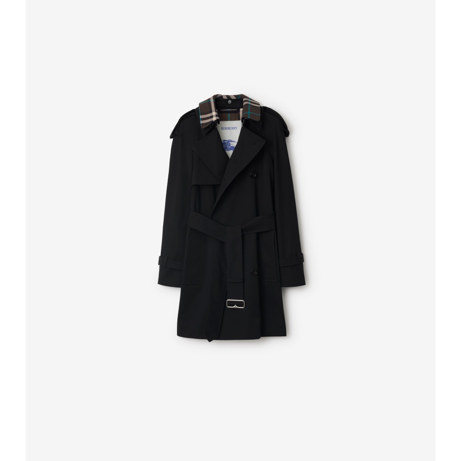 Short Gabardine Trench Coat