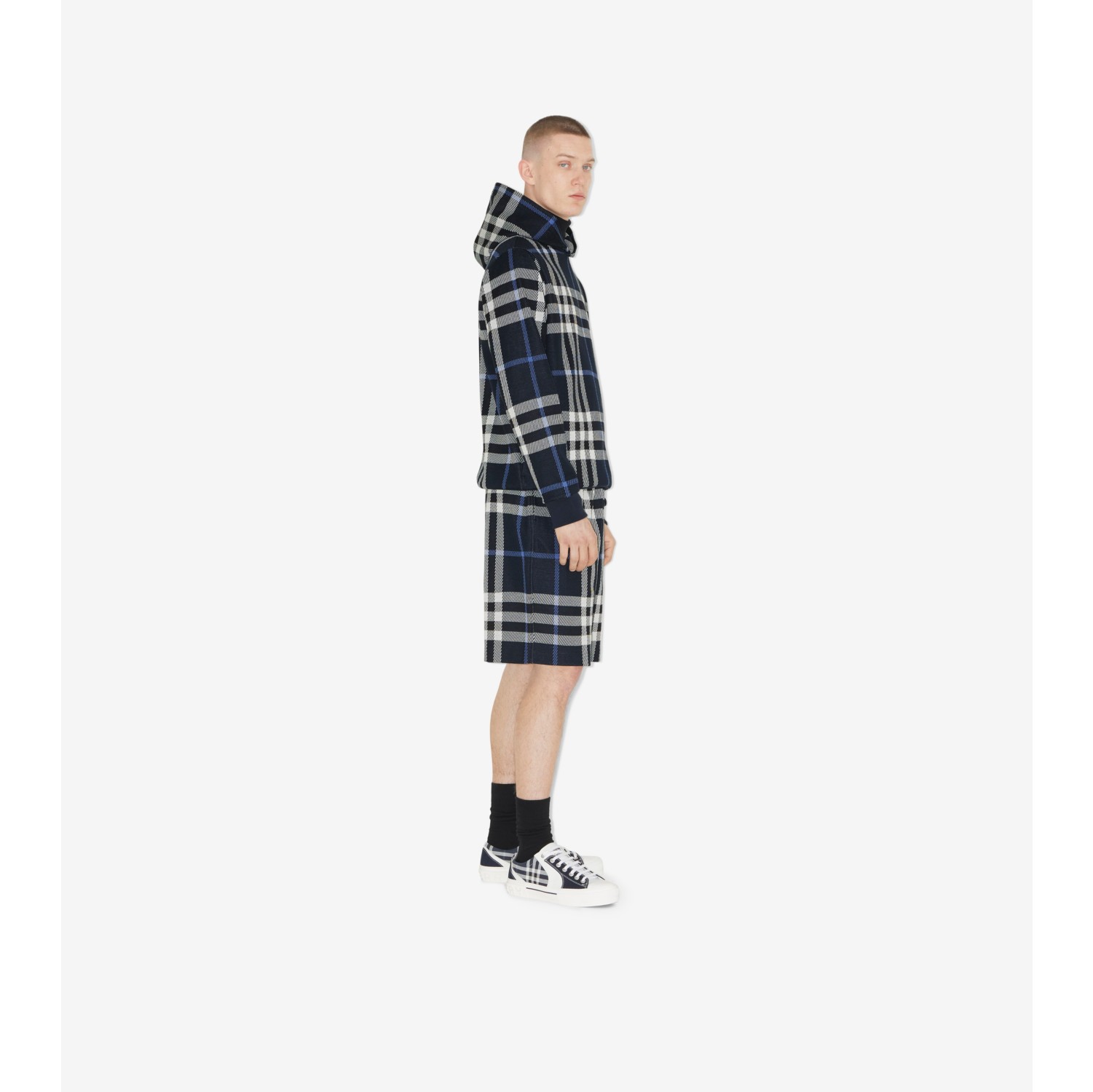 Burberry check sales print hoodie