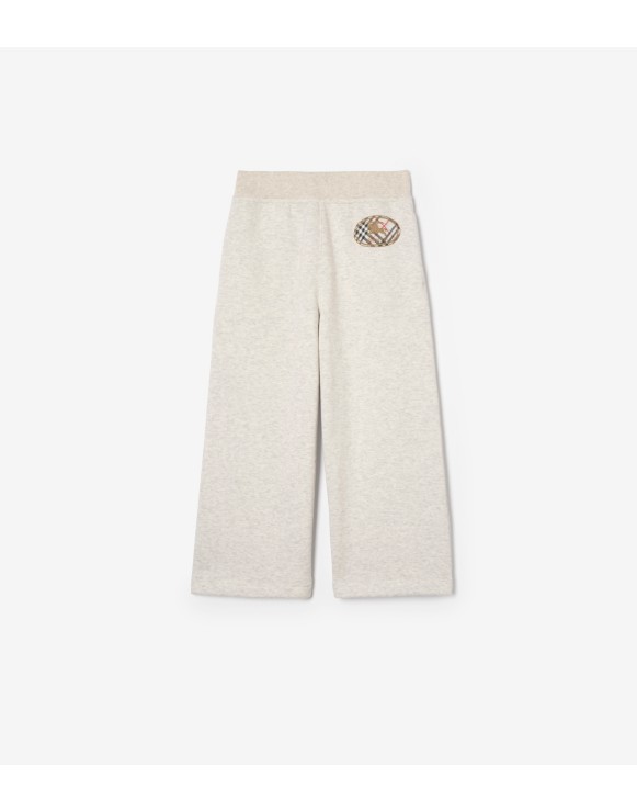 Check Knight Stamp Cotton Jogging Pants