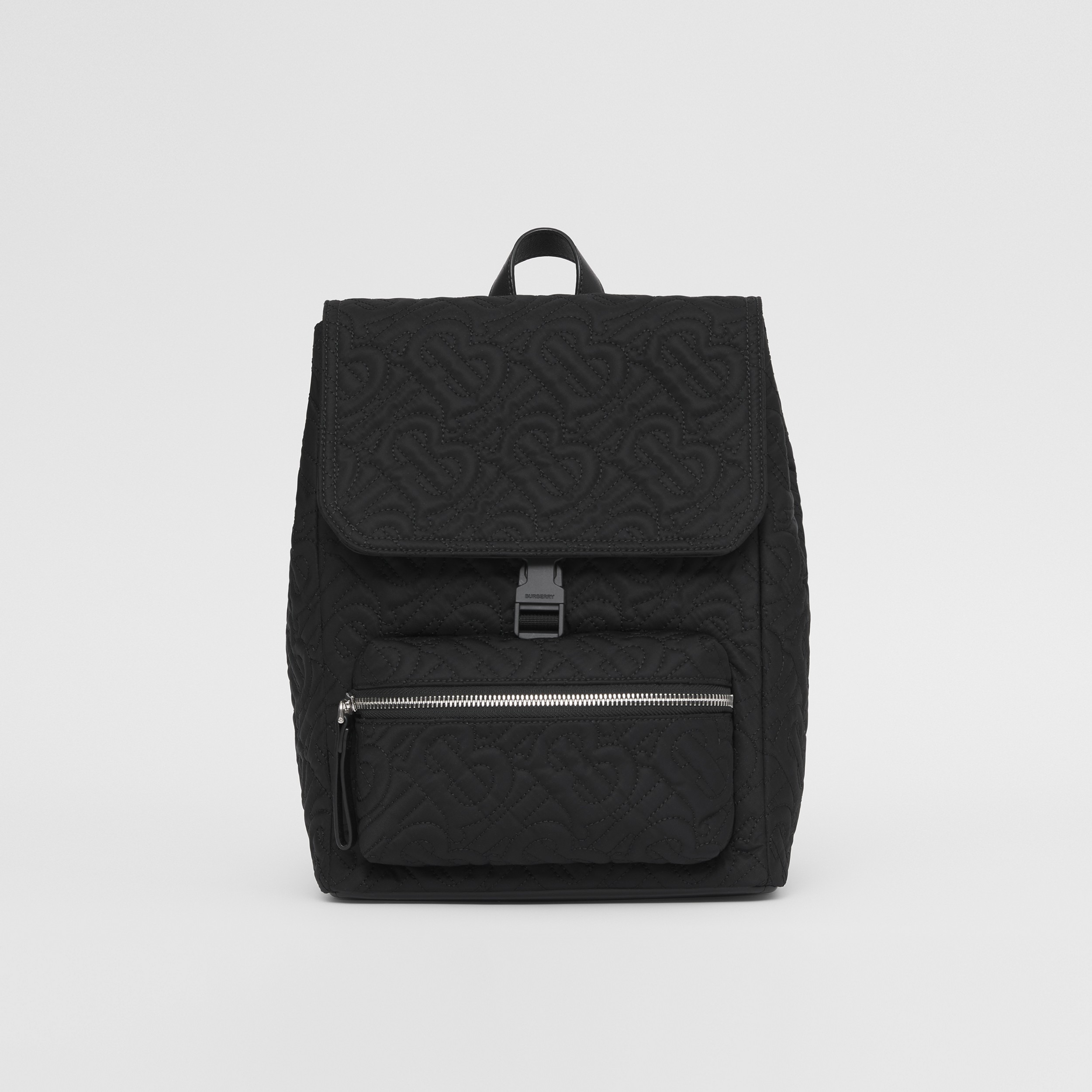 Monogram Quilted Nylon Backpack in Black - Children | Burberry® Official - 1