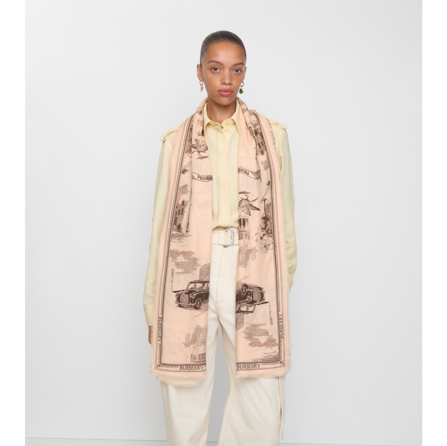 London Landmarks Wool Silk Scarf