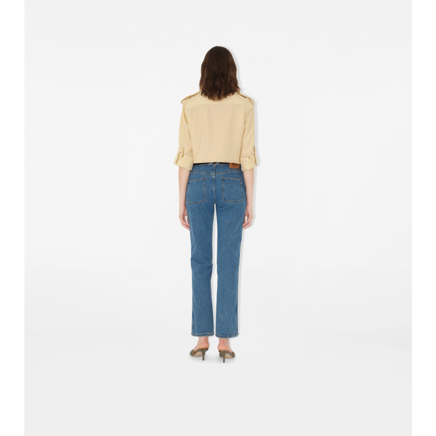 Jeans dritti a vita media