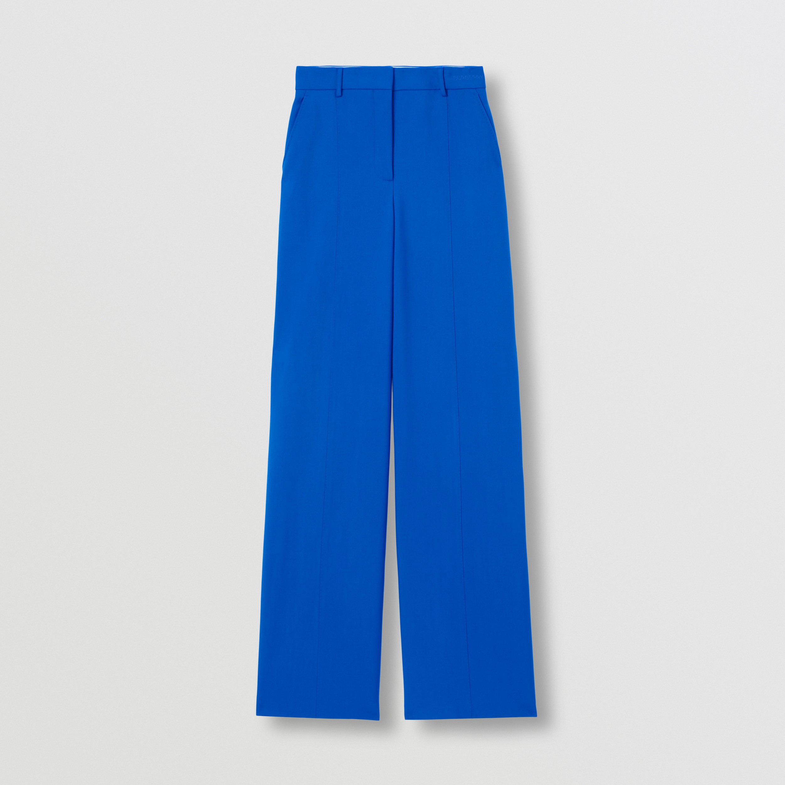 Pantalon tailleur en laine avec logo brodé (Bleu Marine Foncé) - Femme | Site officiel Burberry® - 4