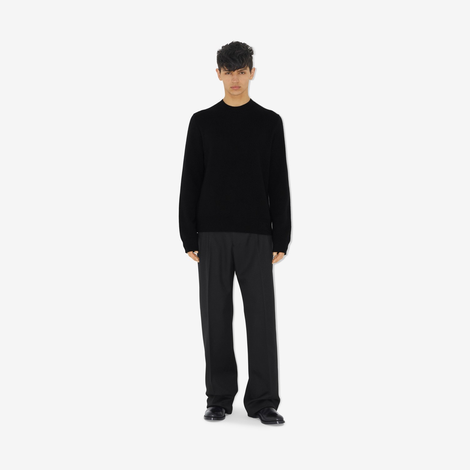 Suéter de cashmere com estampa EKD (Preto) - Homens | Burberry® oficial