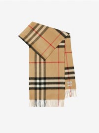 Classic Burberry Men's Check Scarf in Archive Beige