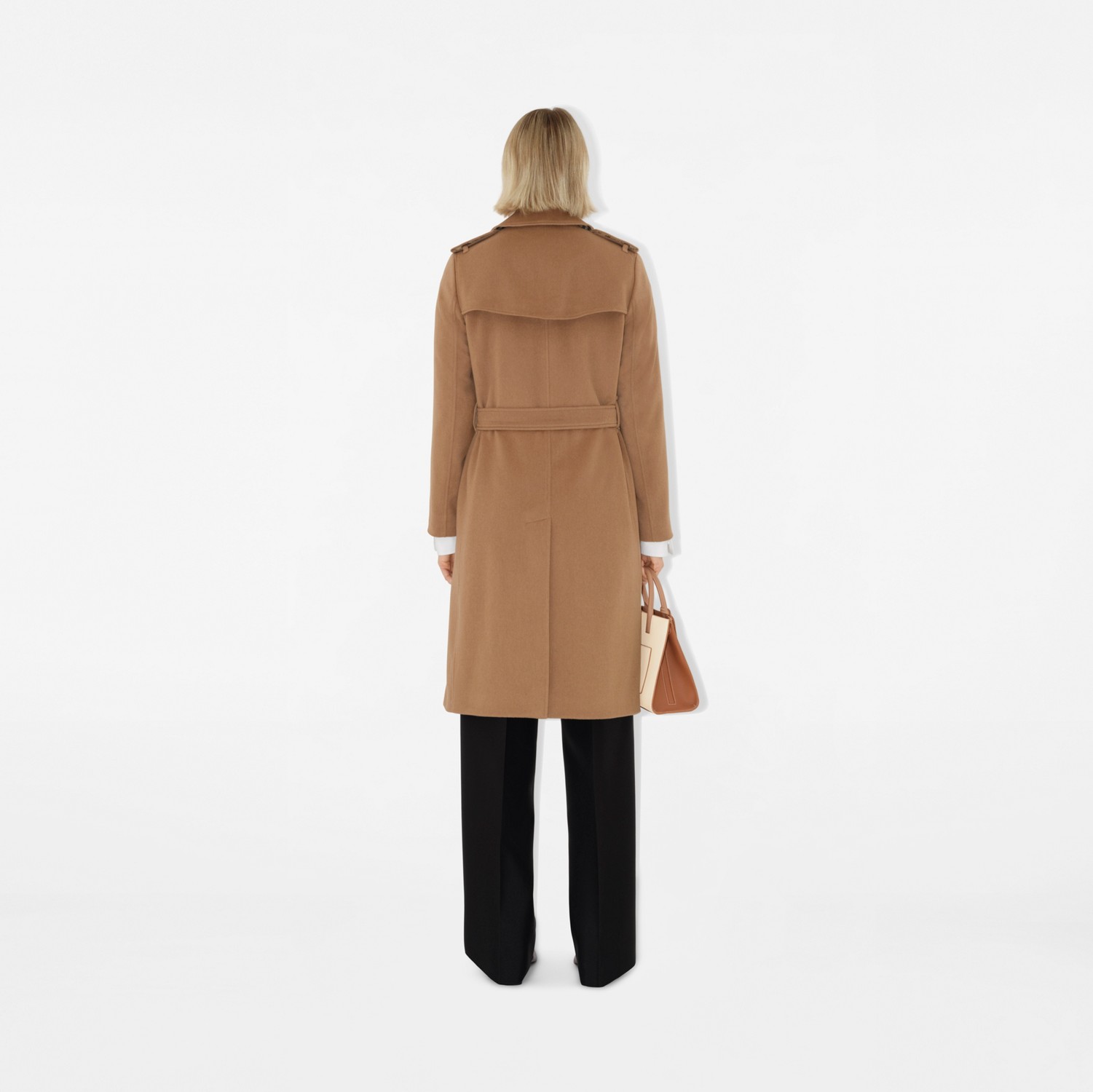 Kensington - Trench coat em mescla de cashmere longo