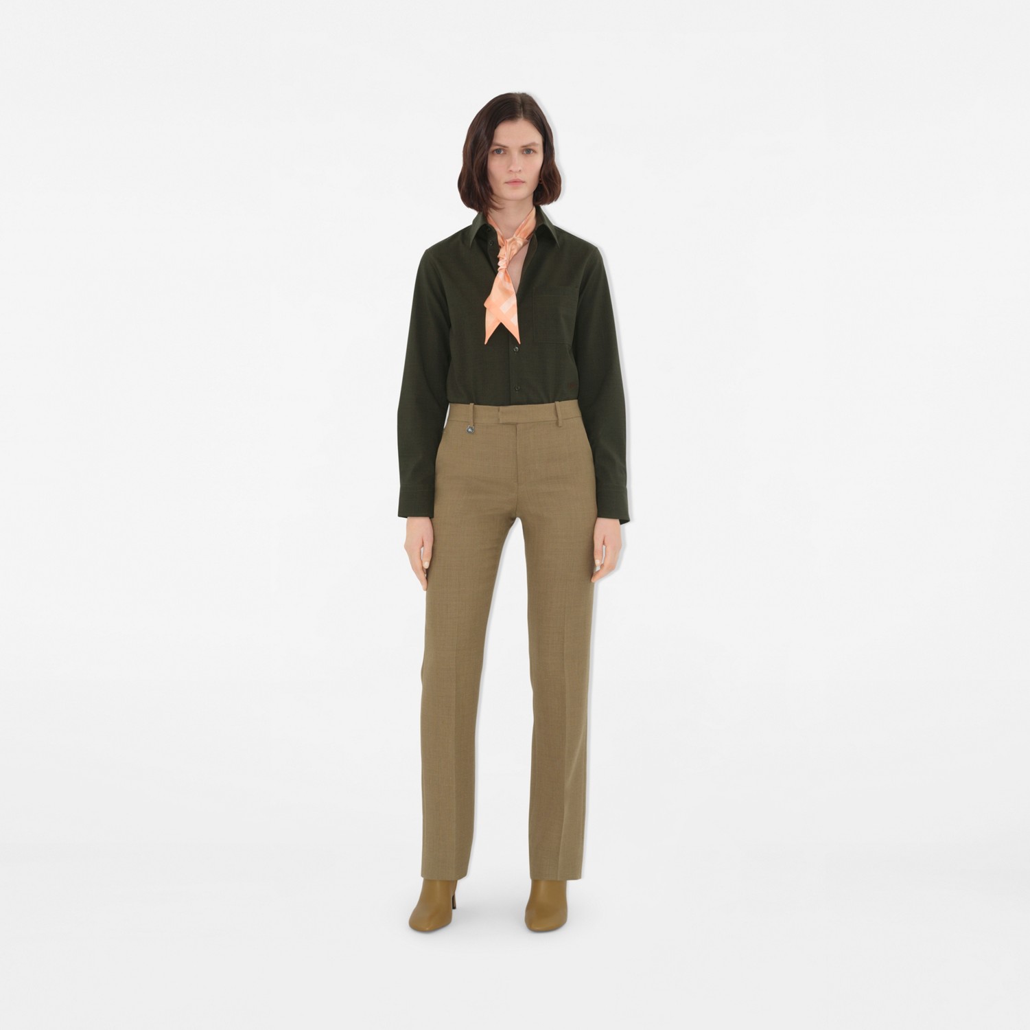 スキニー チェック シルクスカーフ (ピーチ) | Burberry®公式サイト スキニー チェック シルクスカーフ (ピーチ) | Burberry®公式サイト
