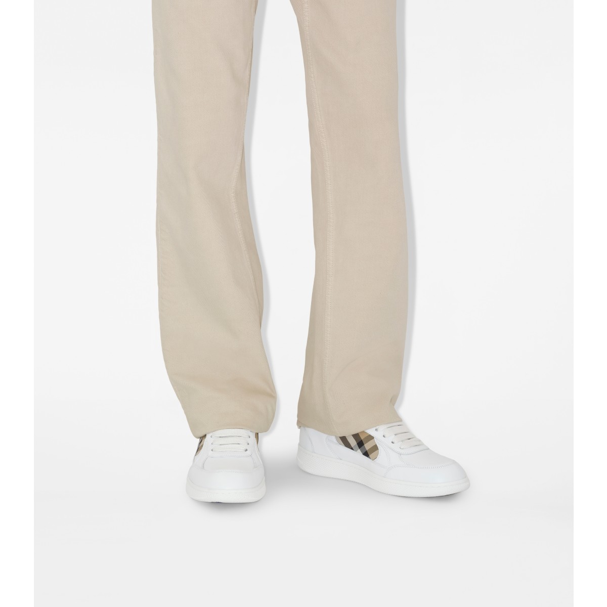  Check Leather and Terrace Sneakers​