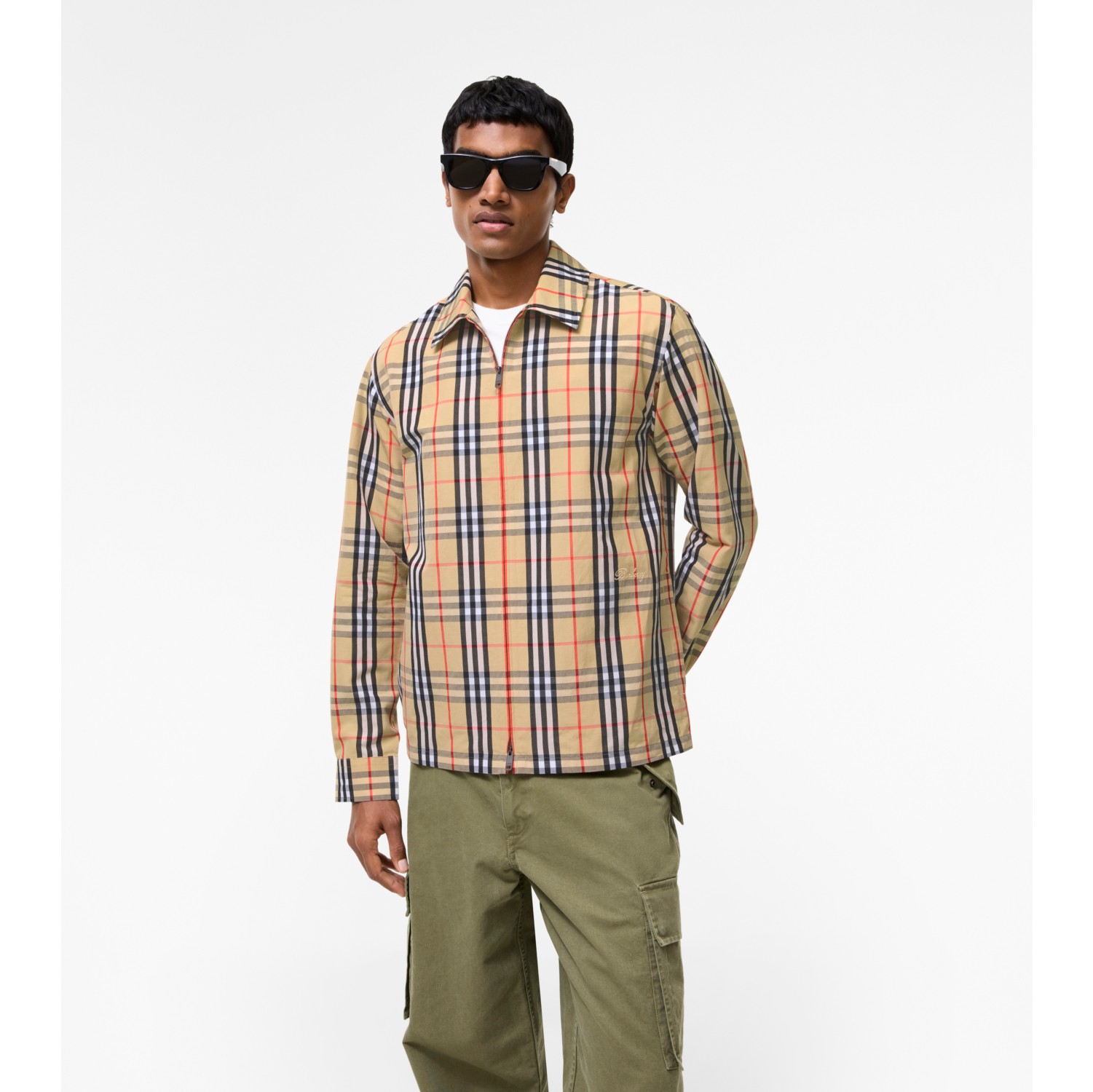 Check Cotton Linen Overshirt