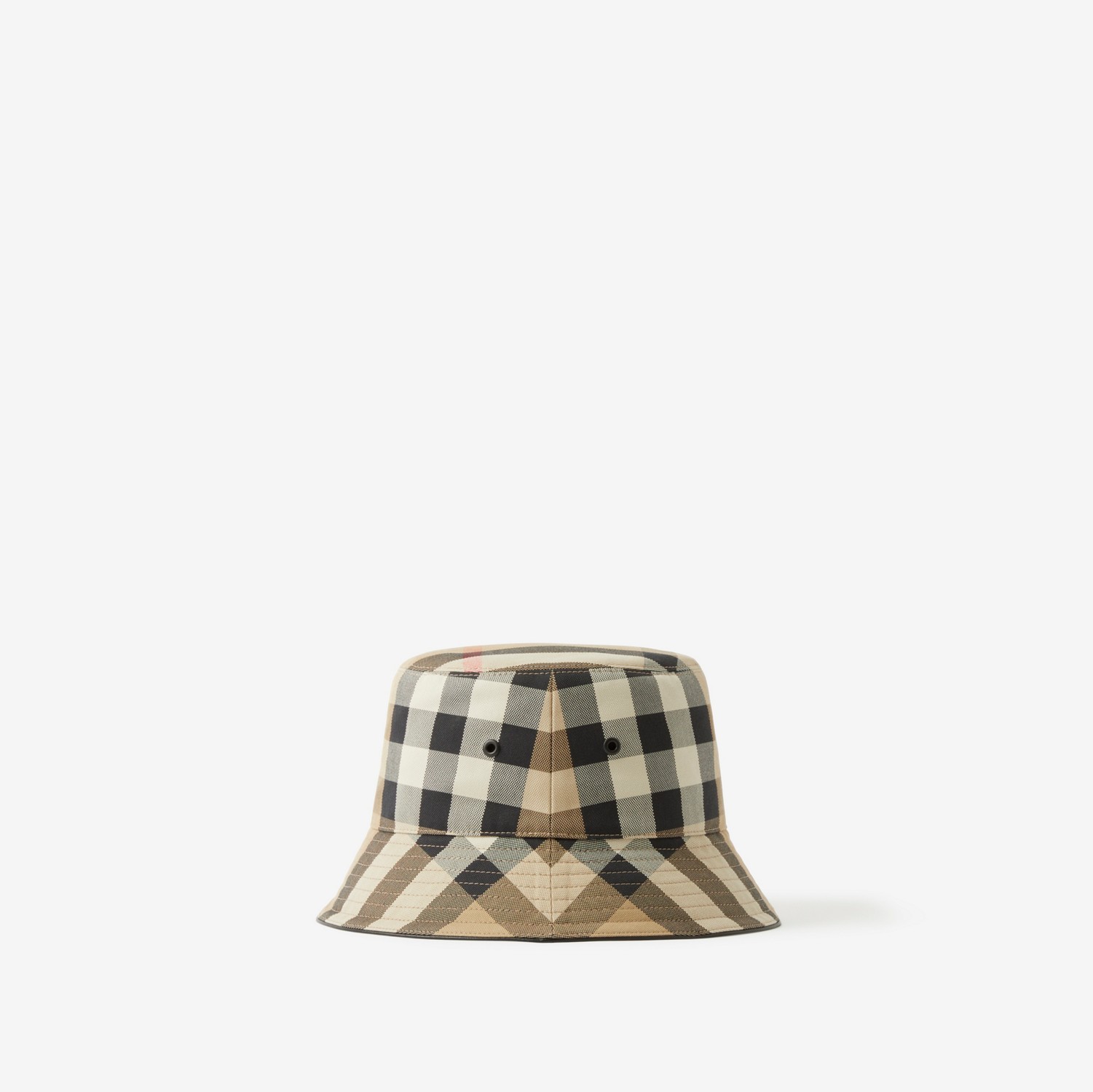 大号格纹棉质渔夫帽 (典藏米色) | Burberry® 博柏利官网