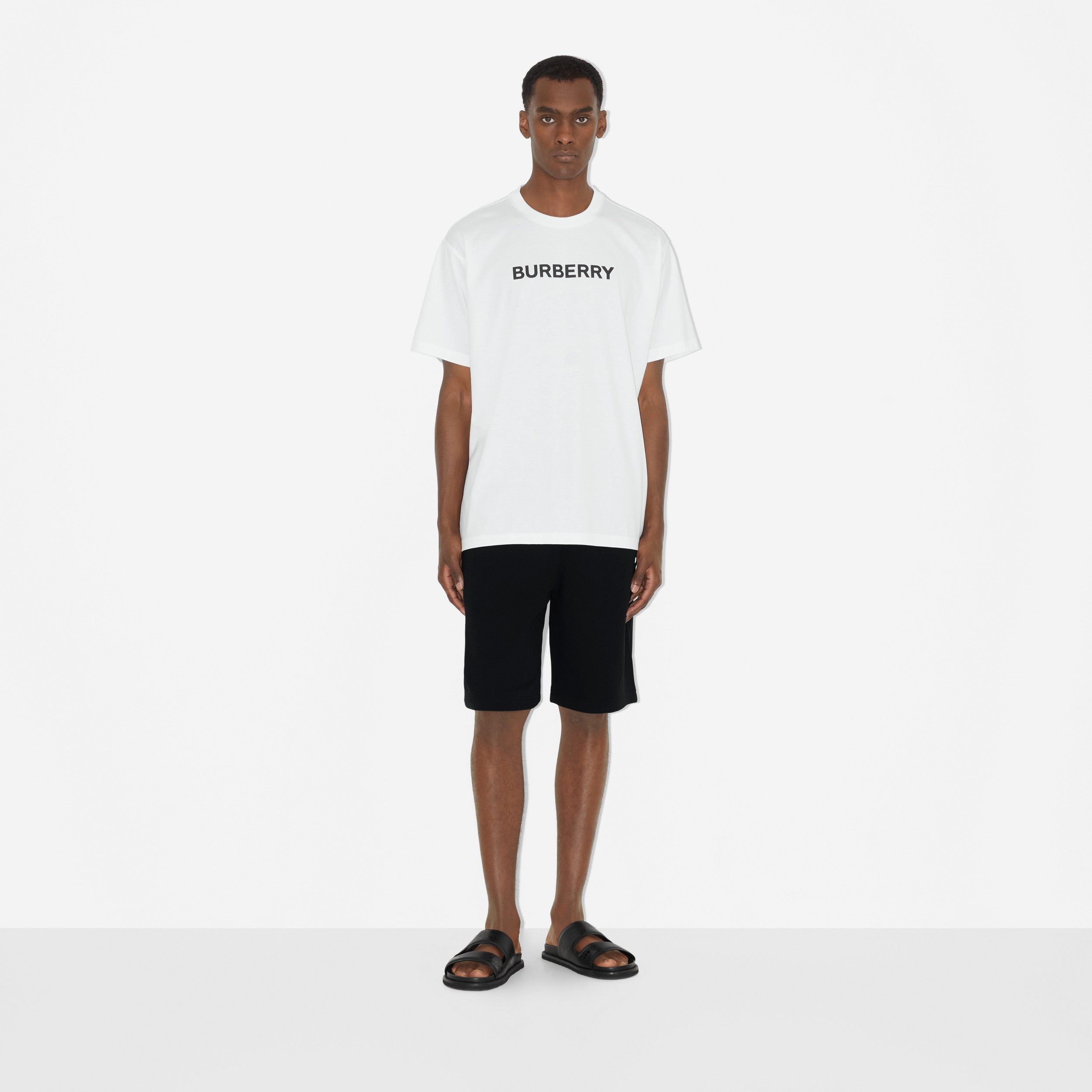 Logo Print T-shirt in White - Men | Burberry® Official