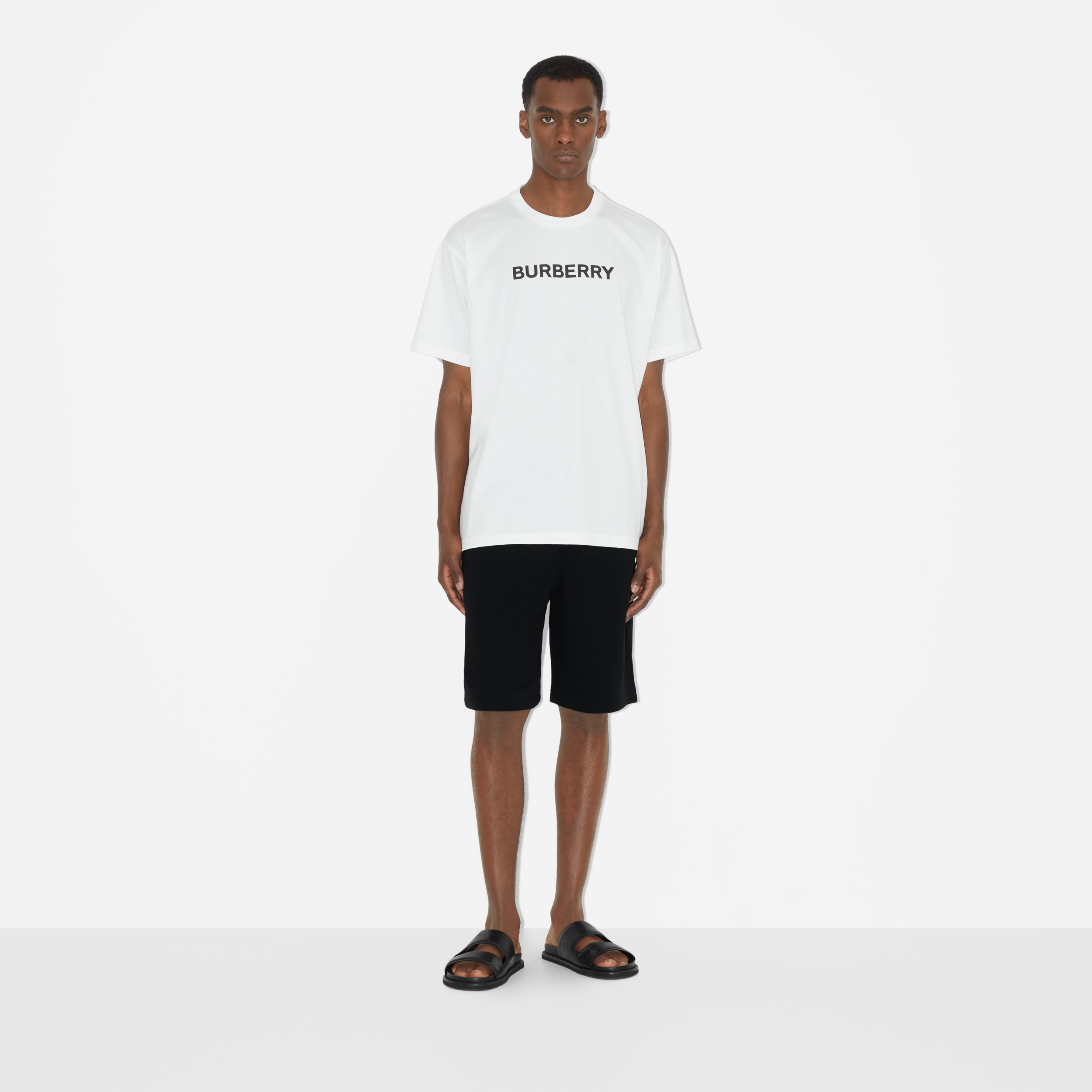 Logo Print T-shirt in White - Men | Burberry® Official