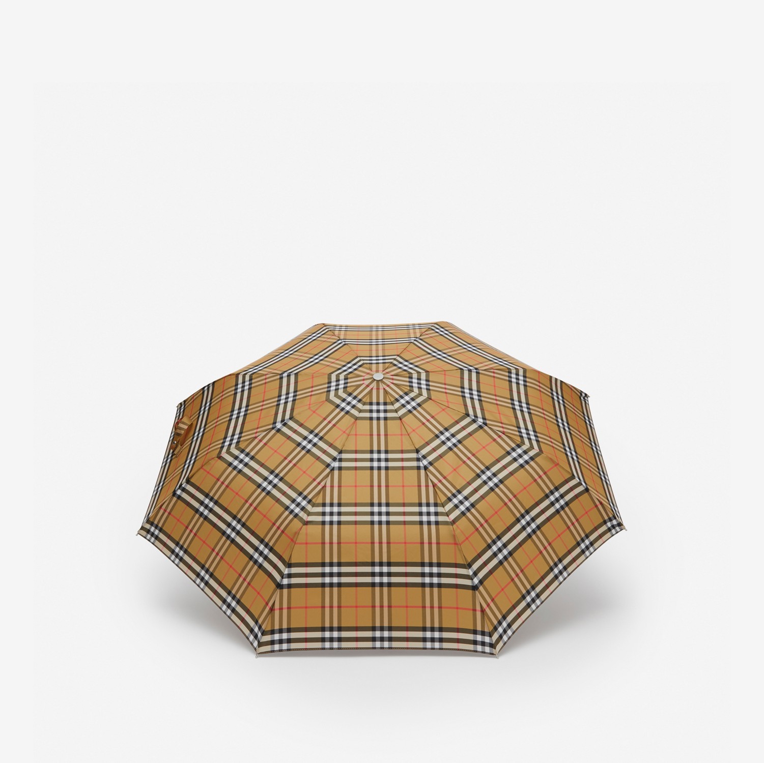 Guarda-chuva portátil em Vintage Check (Bege Clássico) | Burberry® oficial