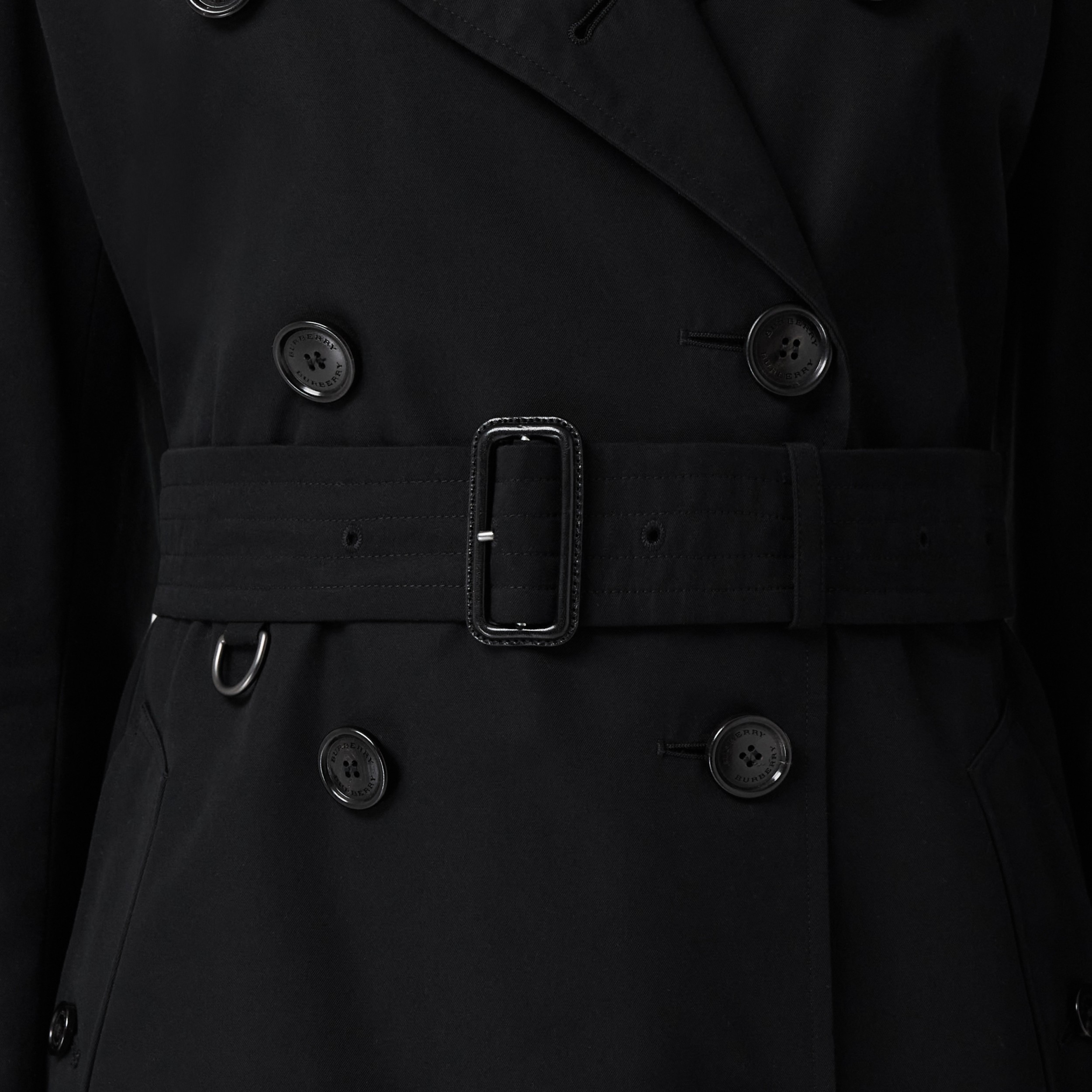 The Mid-length Kensington Heritage Trench Coat in Black - Women | Burberry® Official - 4