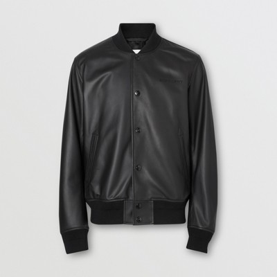 logo embossed bomber jacket