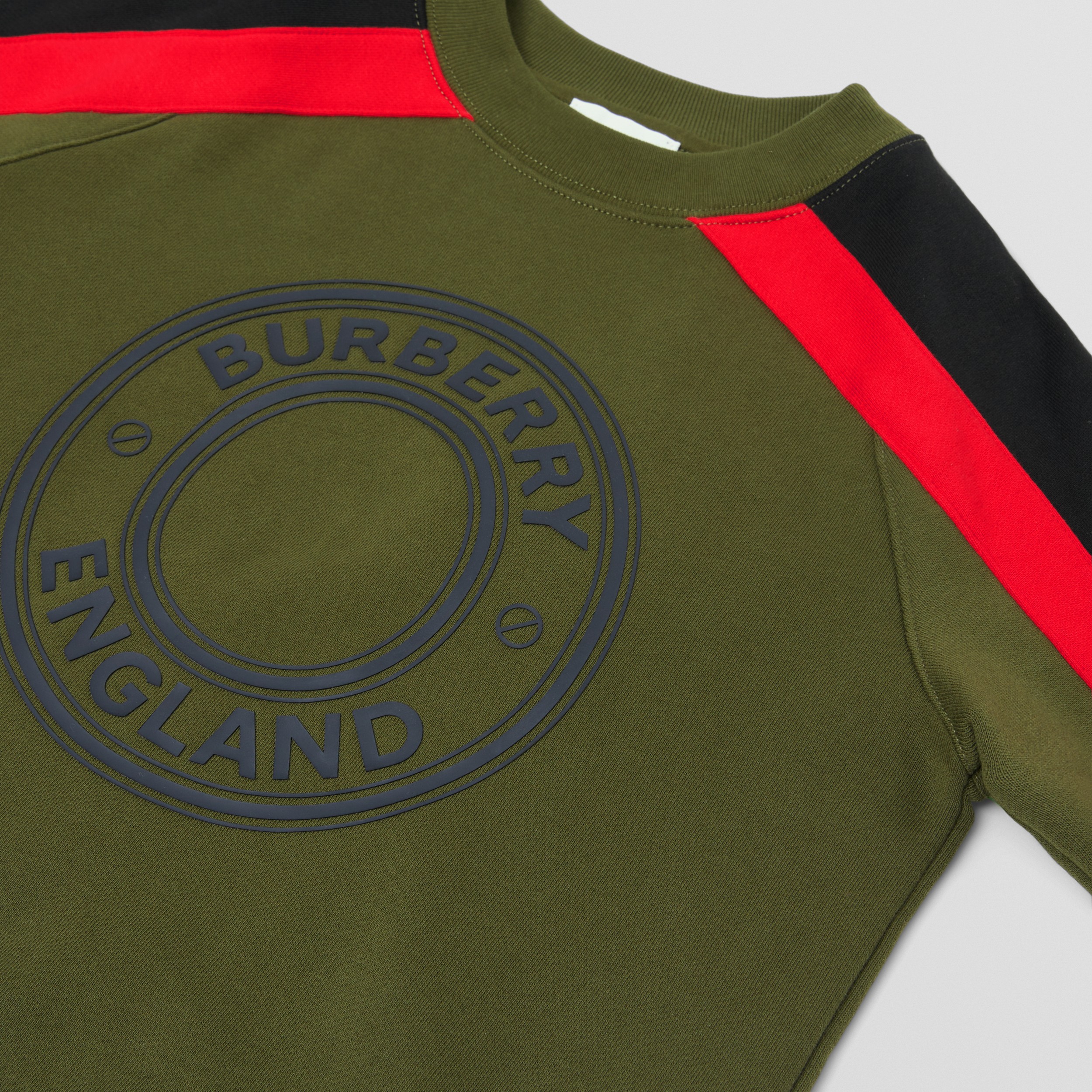 徽标图案棉质运动衫 (深橄榄绿) - 儿童 | Burberry® 博柏利官网 - 2