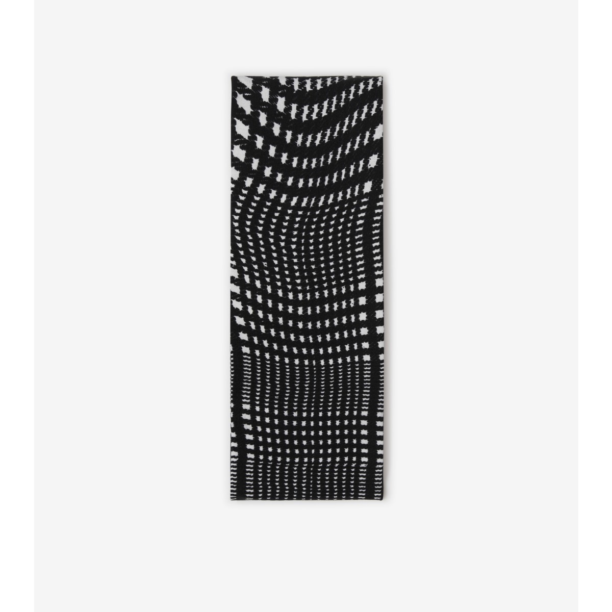 Shop Burberry Warped Houndstooth Tights In Monochrome