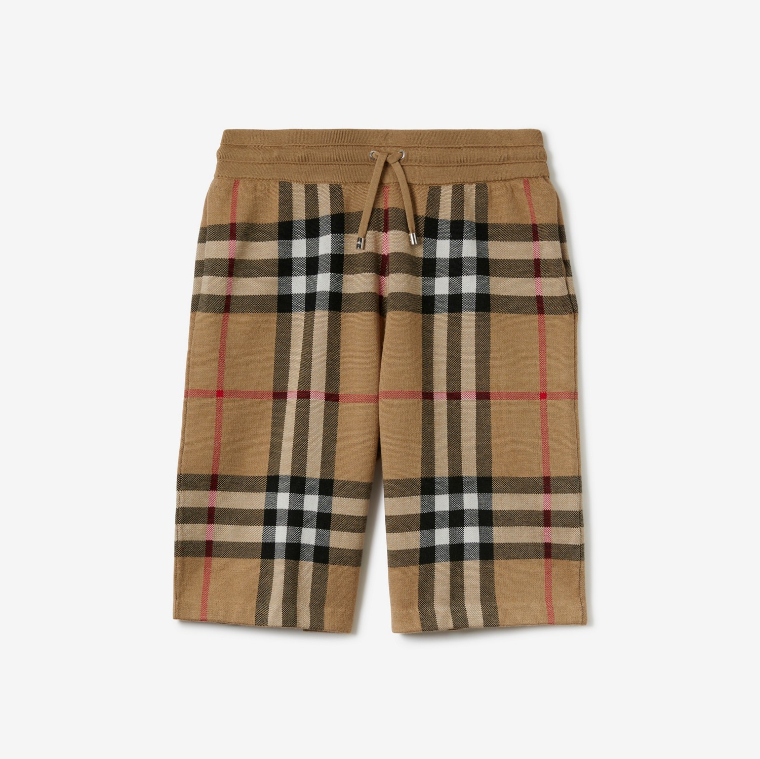 Pantaloncini in lana e seta Check (Beige Archivio) - Uomo | Sito ufficiale Burberry®