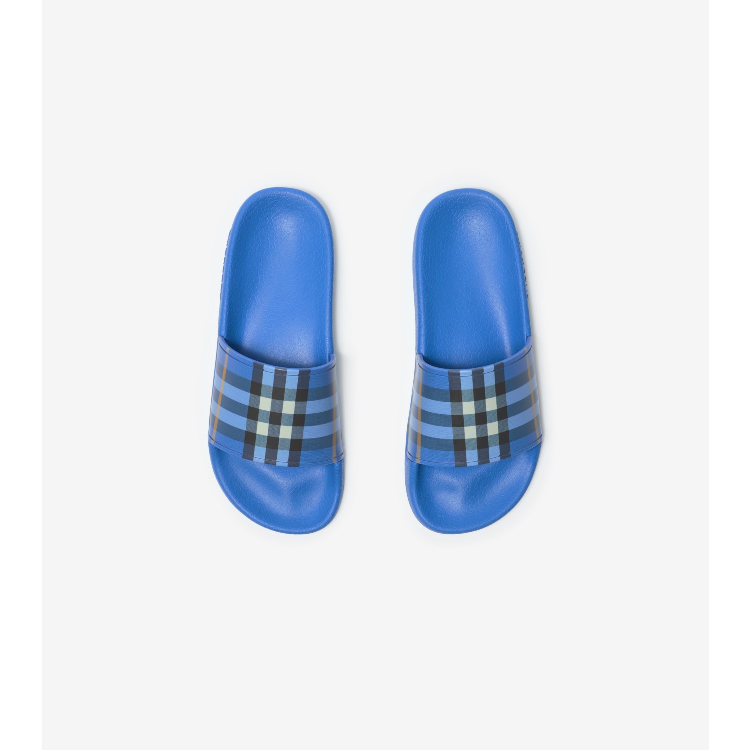 Check Slides in Hyacinth blue - Children | Burberry® Official