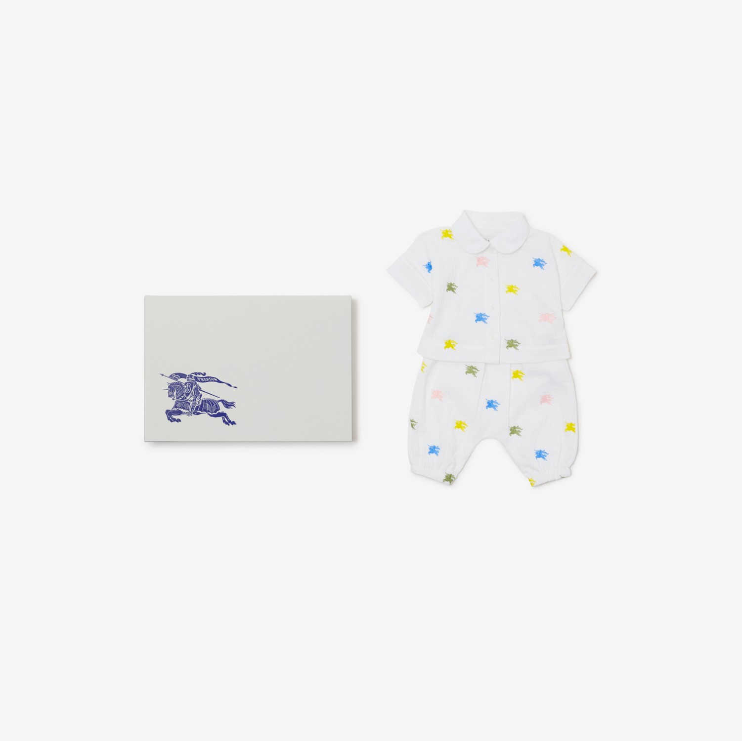 Zweiteiliges Baby-Geschenkset aus Baumwolle mit EKD-Motiven