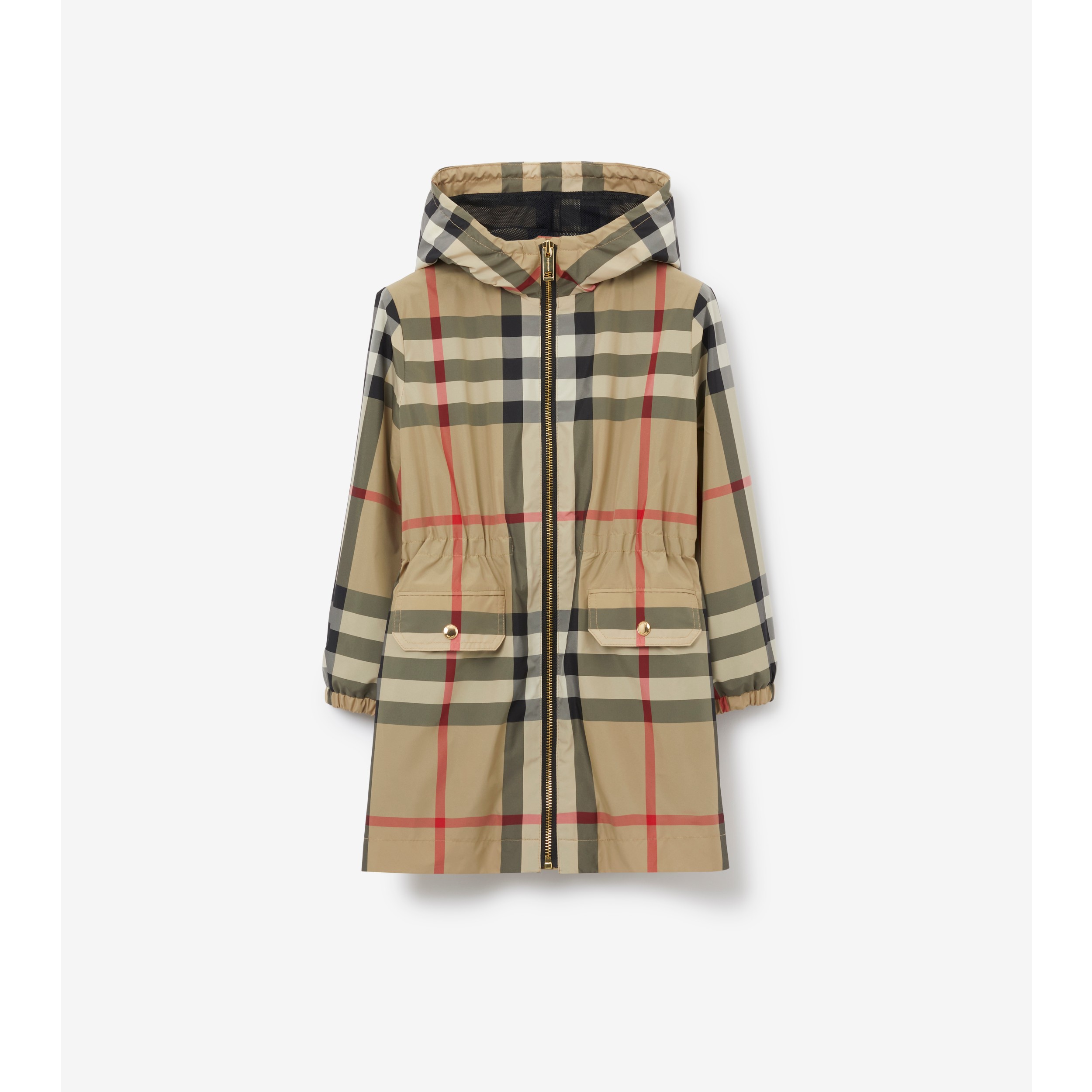 Check Coat in Archive Beige | Burberry® Official