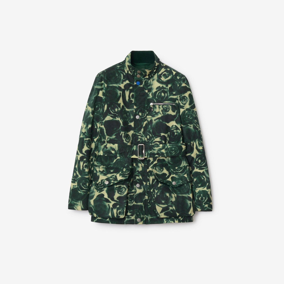 Burberry Rose Waxed Cotton Jacket In Ivy