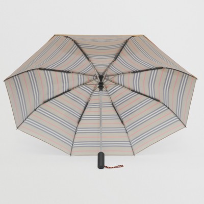 burberry check lined umbrella