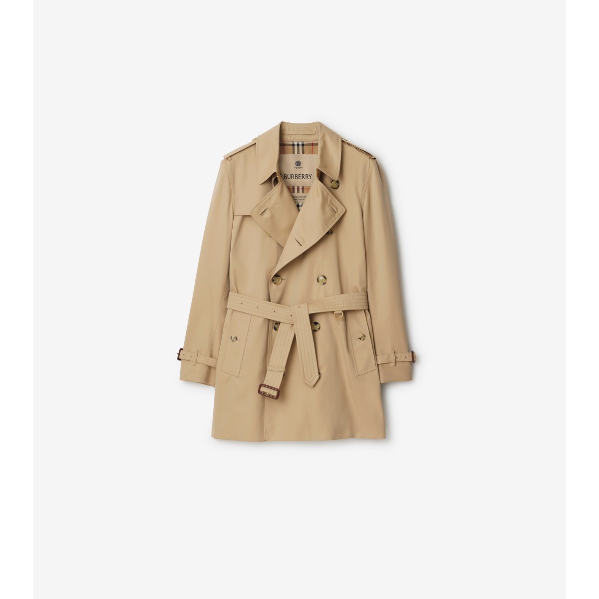  Check Short Kensington Heritage Trench Coat