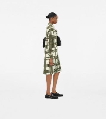 【送料&関税込】Burberry Pieper Dress Burberry Shirt Dress in Husk IP Check | FWRD