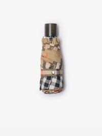 Check Folding Umbrella in colour Sand