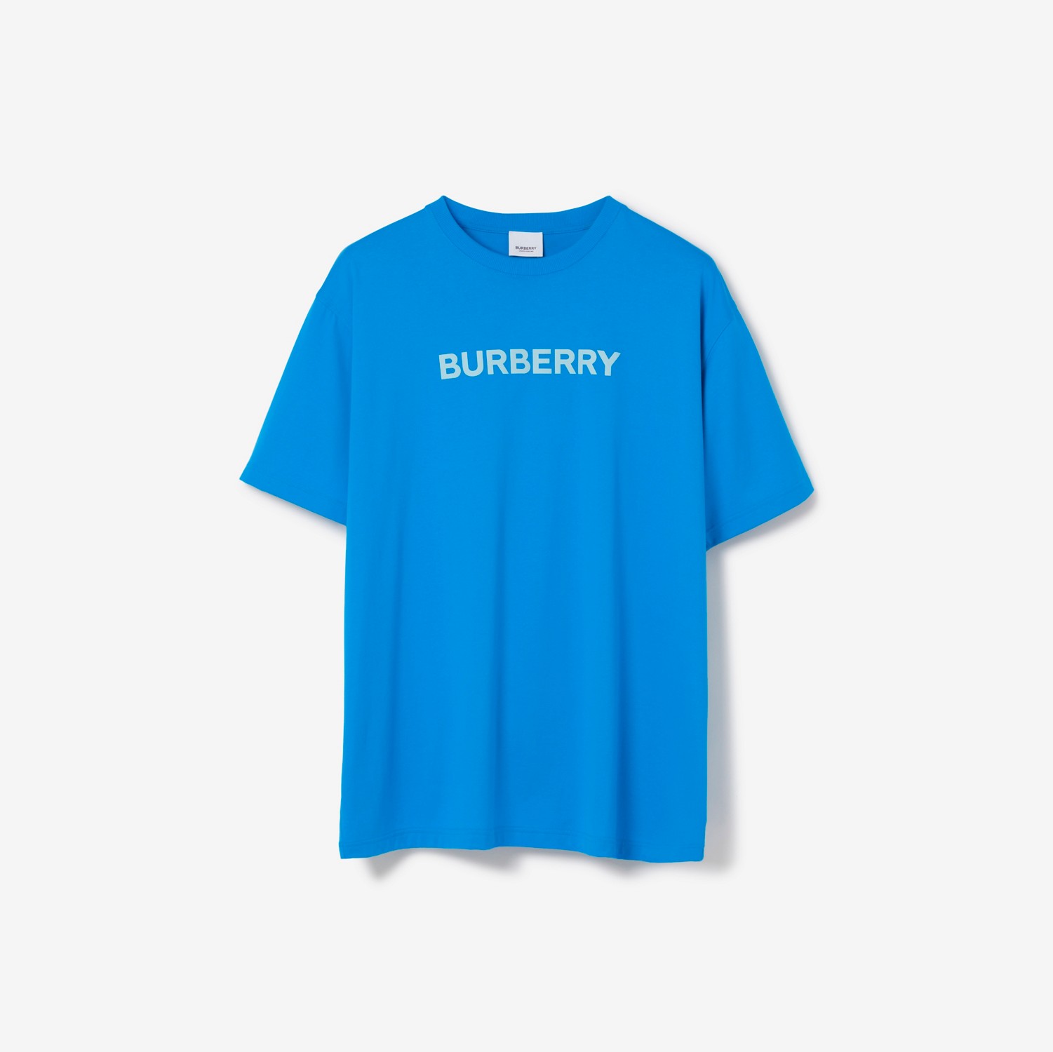 Logo Print Cotton Jersey T-shirt in Vivid Blue - Men | Burberry® Official