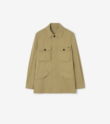 Cotton Twill Bradmore Jacket in Sparrow beige - Men | Burberry® Official