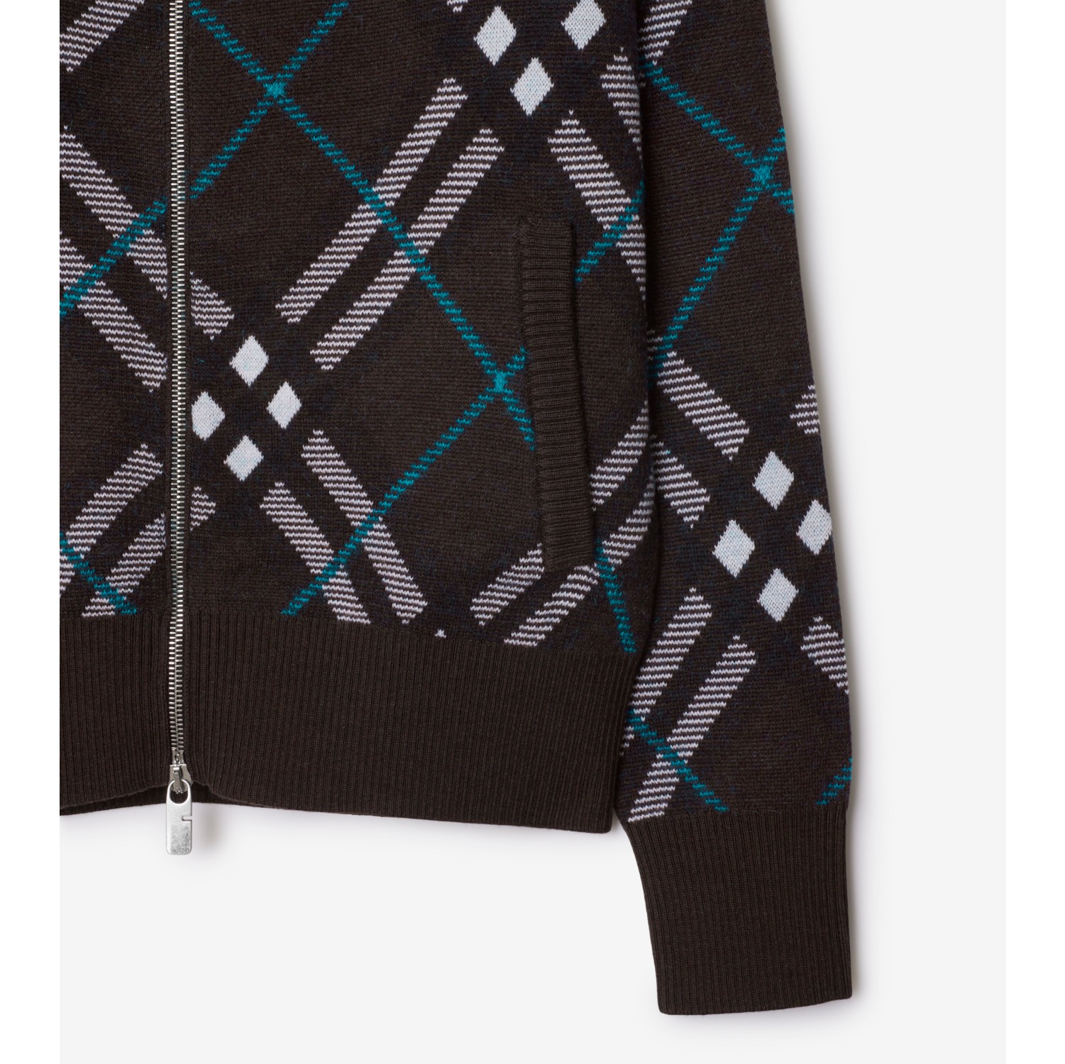 Check Wool Mohair Blend Jacket