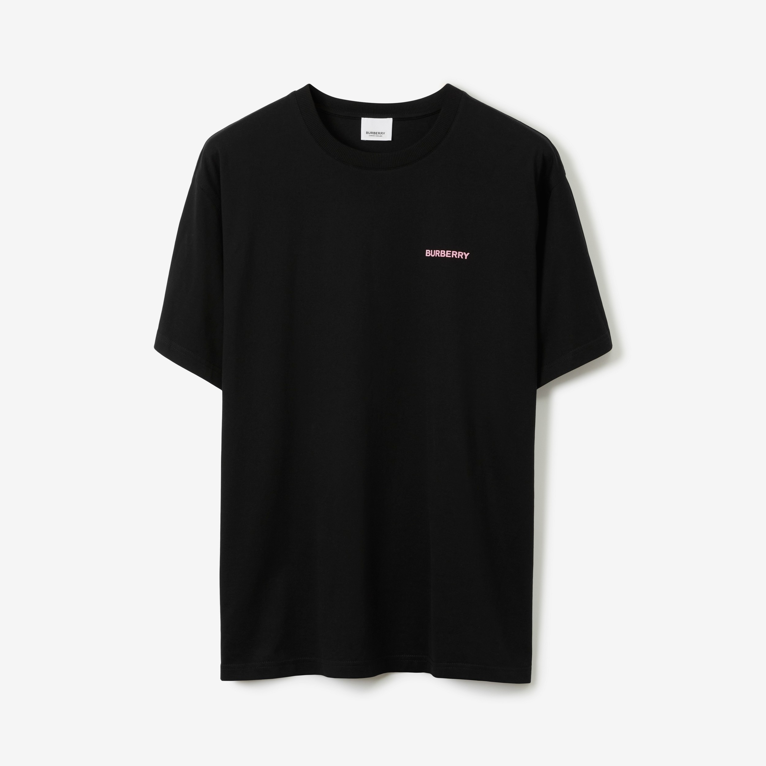 오크 리프 크레스트 코튼 티셔츠 (블랙) - 남성 | Burberry® - 1