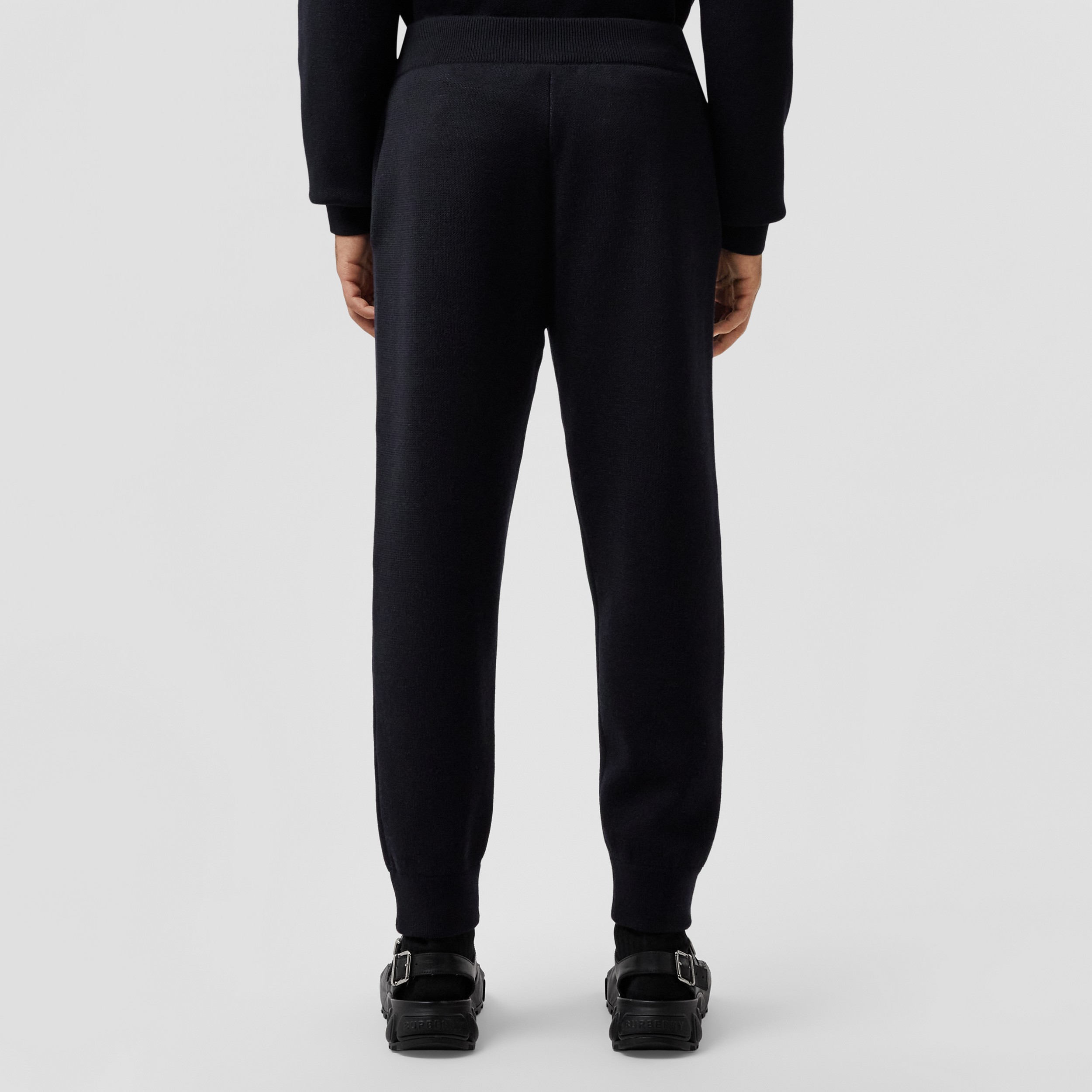 Pantalon de jogging en laine et coton avec logo (Bleu Charbon) - Homme | Site officiel Burberry® - 3
