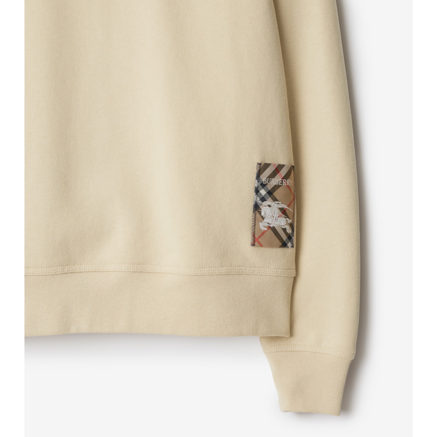 Check Label Cotton Sweatshirt