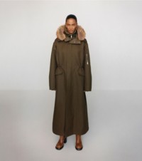 Cotton and faux fur parka in loch 