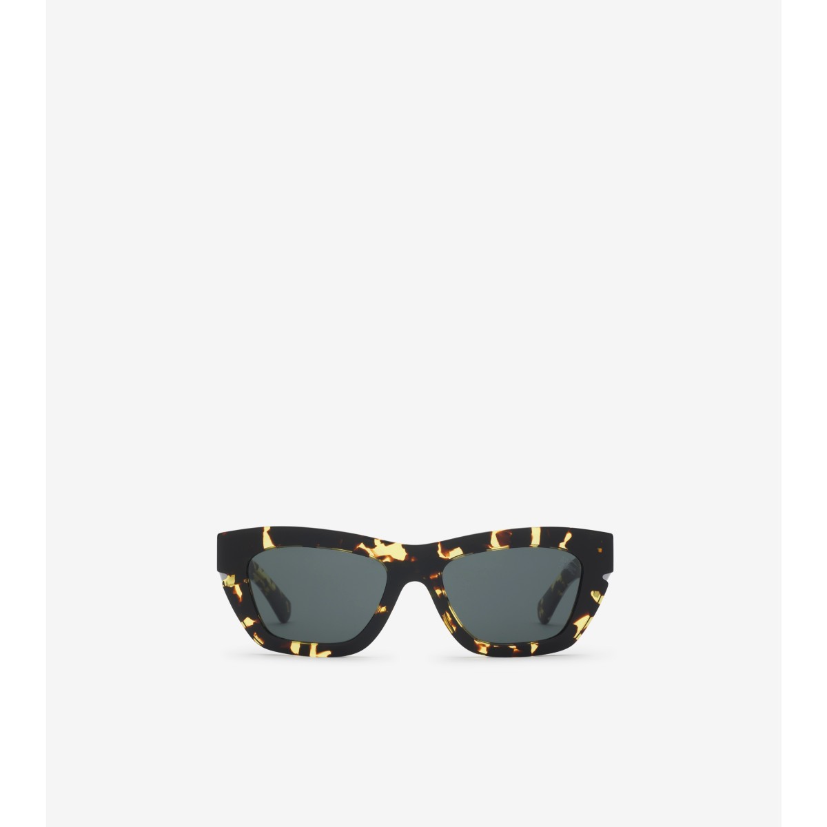 Burberry Inlaid Check Cat-eye Sunglasses In Bright Tortoiseshell