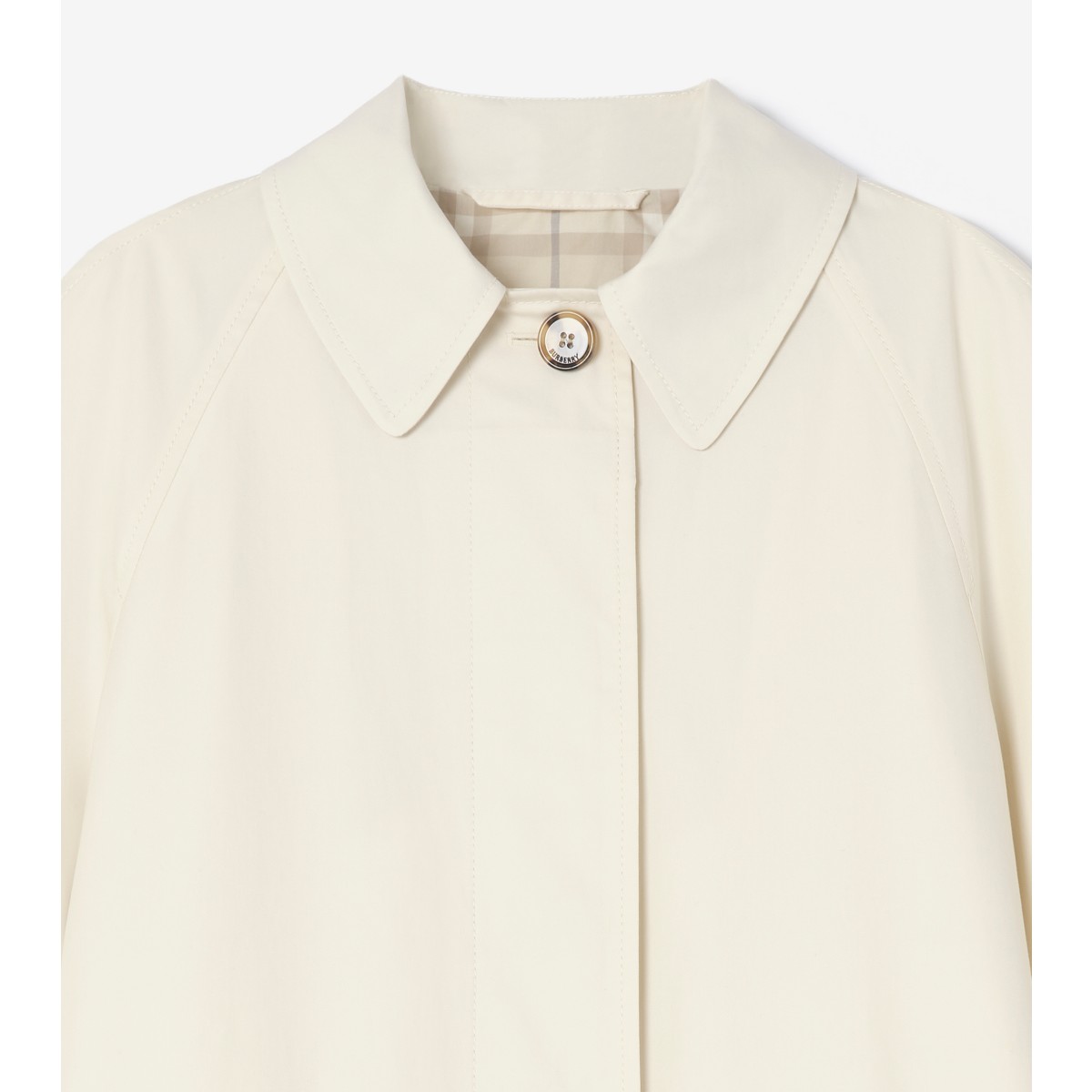  Check Long Tropical Gabardine Car Coat