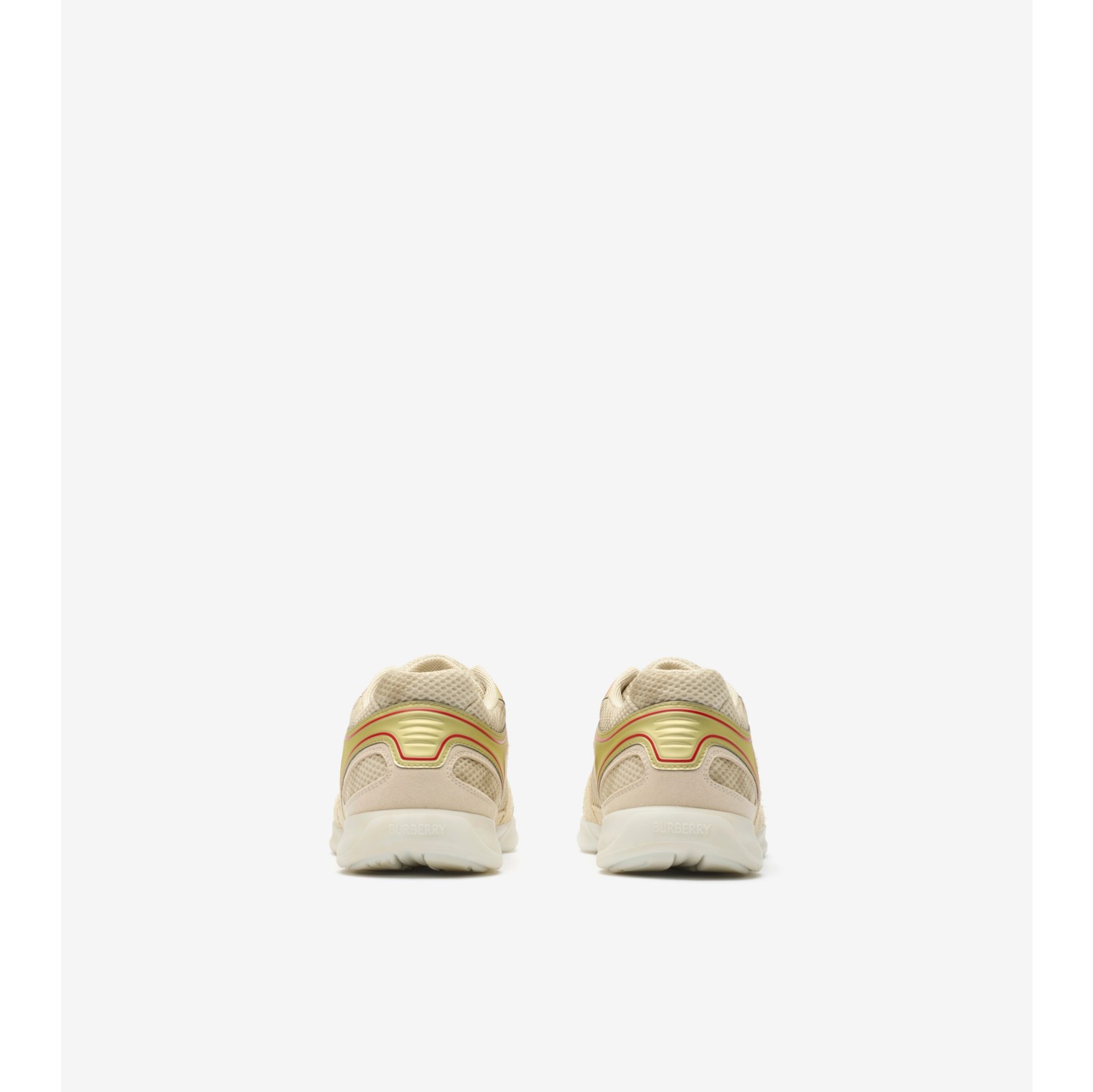 Check Matrix Sport Sneakers in Gold/clam beige - Men | Burberry® Official