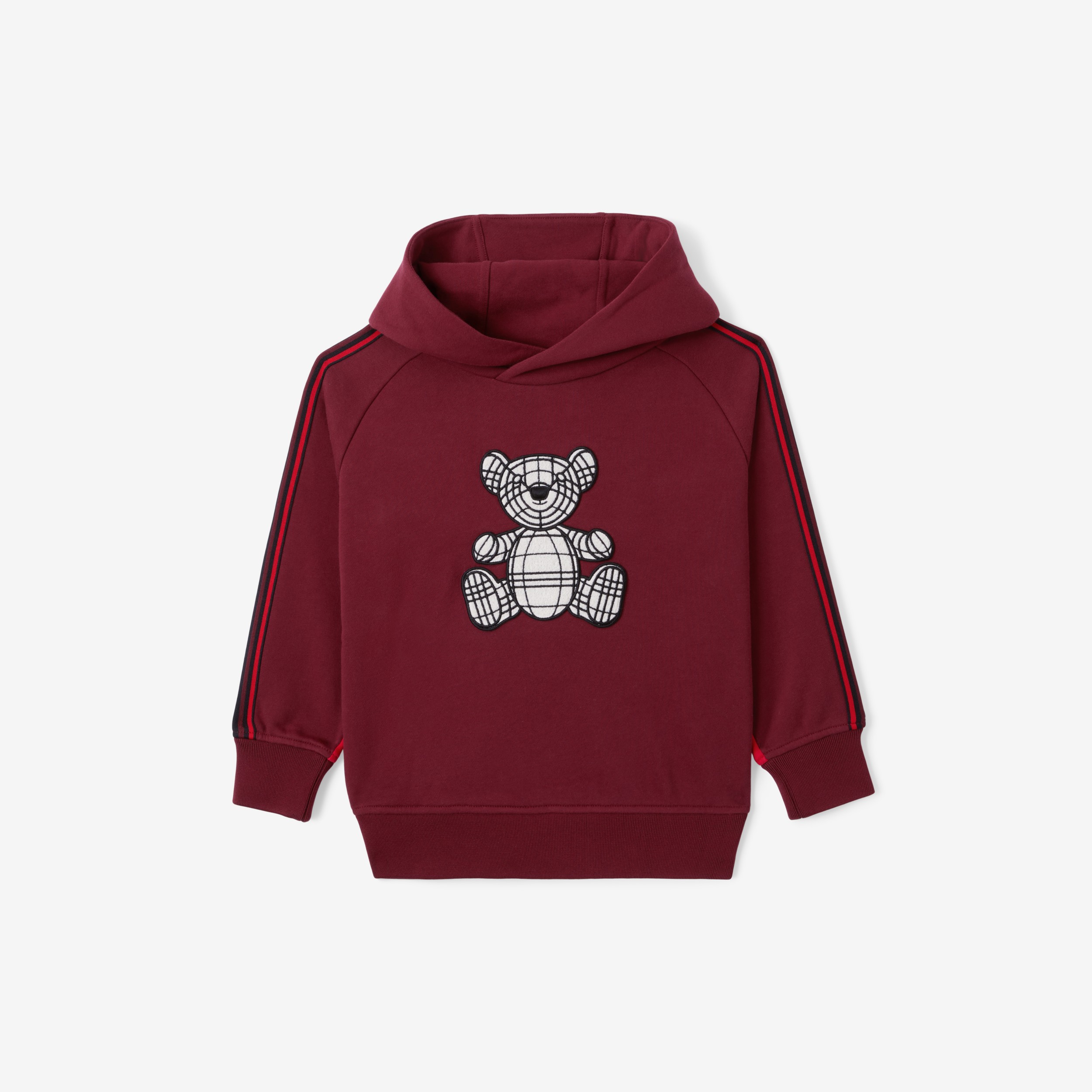 Thomas 泰迪熊贴花双色棉质连帽衫 (深榴石色) | Burberry® 博柏利官网 - 1