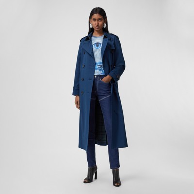 blue trench coat female