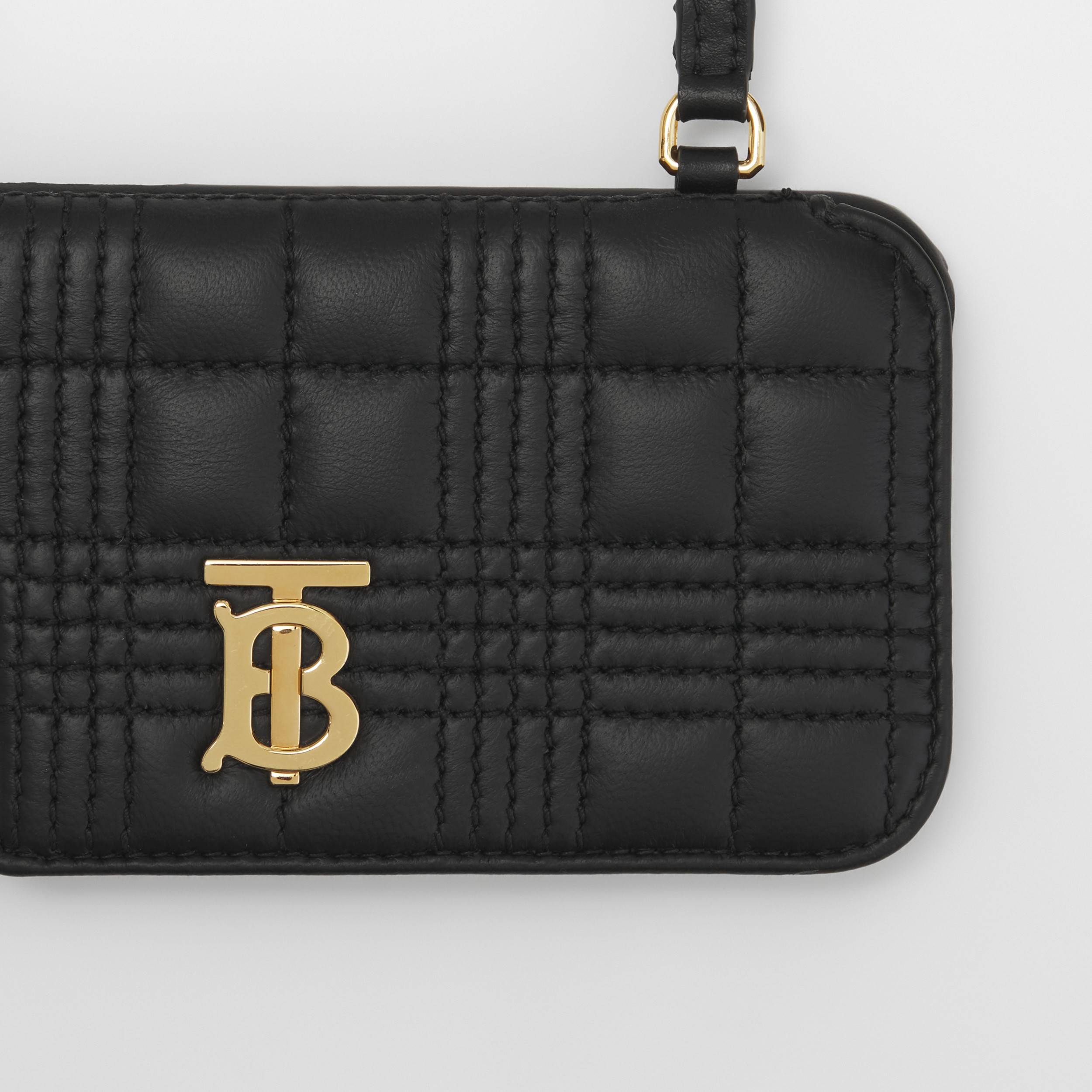 Quilted Lambskin Lola Phone Case with Strap in Black - Women | Burberry® Official - 2