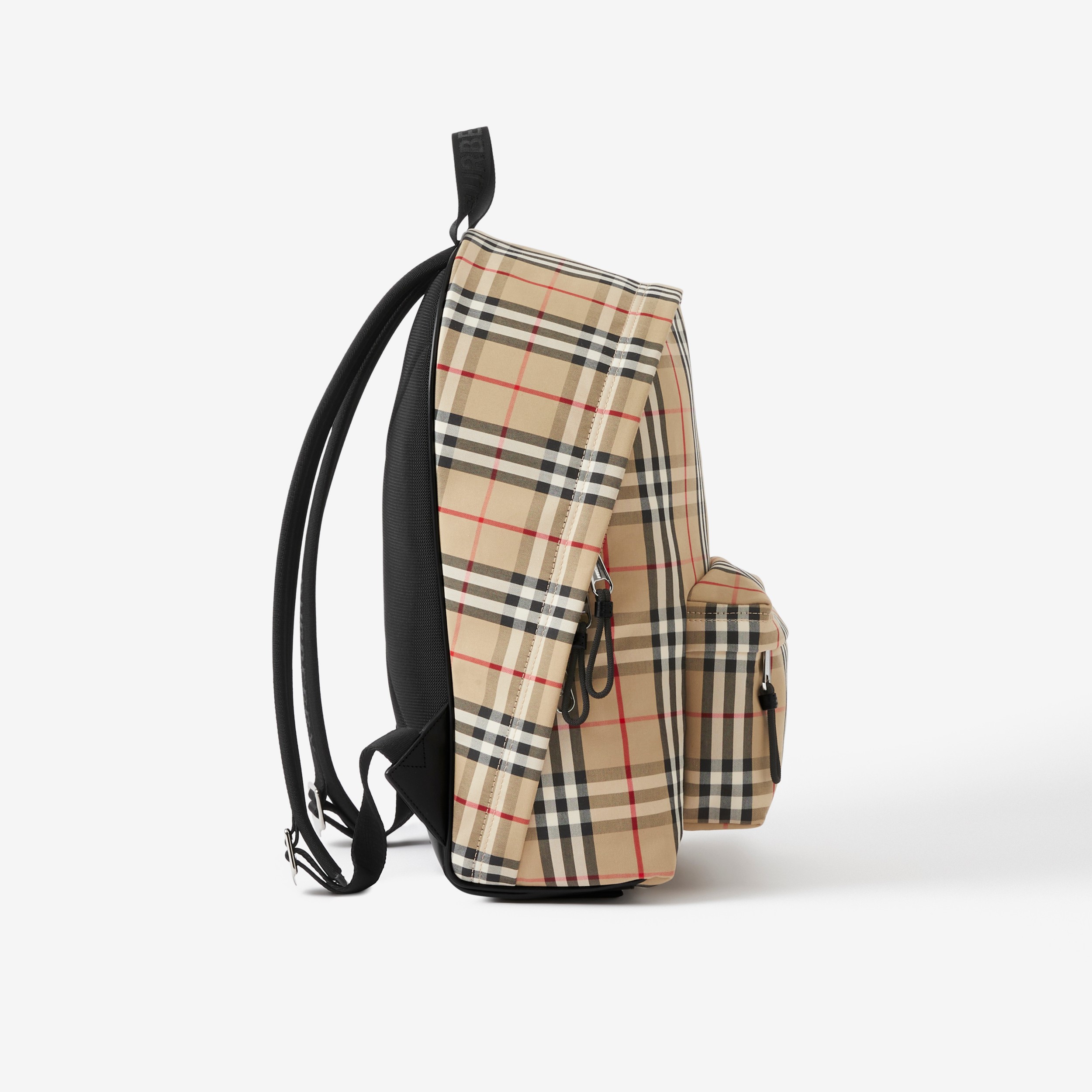 Mandíbula de la muerte Benigno Intacto Mochila en tejido Check (Beige Vintage) | Burberry® oficial