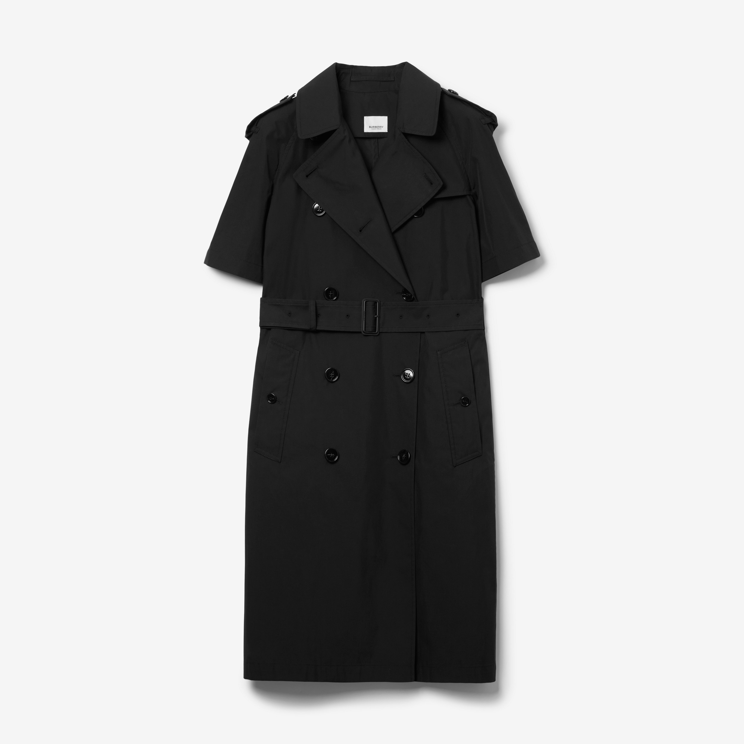 Robe trench en coton mélangé (Noir) - Femme | Site officiel Burberry® - 1